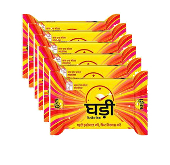 Ghadi Detergent Bar, (80g) Pack of 6